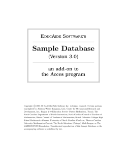 Sample Database - EducAide Software