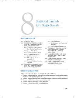 8Statistical Intervals for a Single Sample