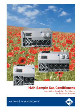 MAK Sample Gas Conditioners - Mechatest Sampling Solutions
