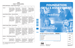 Province of BC Ministry of Education - FSA Grade 7 Sample