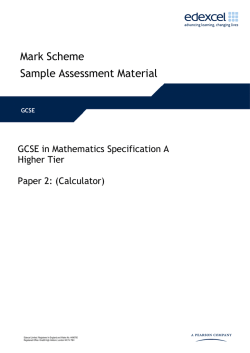 Mark Scheme Sample Assessment Material
