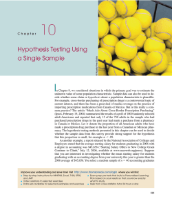 Hypothesis Testing Using a Single Sample - eBooks