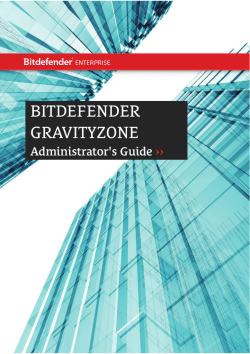 Bitdefender GravityZone Administrator's Guide - Index of