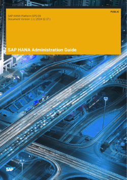 SAP HANA Administration Guide - SAP Help Portal