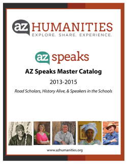 AZ Speaks Catalog 12.15.14 - Arizona Humanities Council