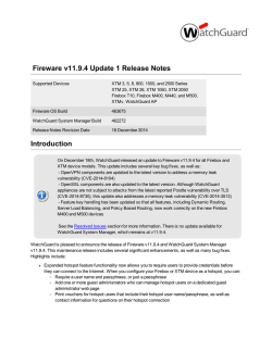 Fireware v11.9.4 Update 1 Release Notes - WatchGuard Technologies