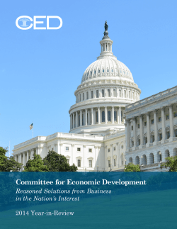 CED's 2014: A Snapshot - Committee for Economic Development