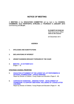Education Committee - Stirling Council - Decisions On Line