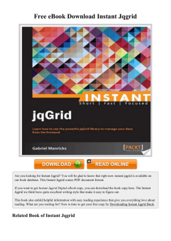 Free Book Download Instant Jqgrid - coolBOOKdb.Com