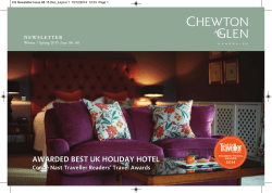 AwArded Best UK HolidAy Hotel - Chewton Glen