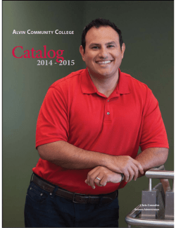 2014-2015 Catalog - Alvin Community College