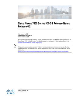 Cisco Nexus 7000 Series NX-OS Release Notes, Release 6.2