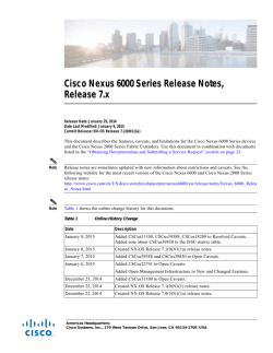 Cisco Nexus 6000 Series Release Notes, Cisco NX-OS Release 7.x