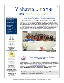 V'ahavta 1-9-15 final - Rudlin Torah Academy