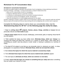 Worksheet For AP Concentration Ideas Complete the - Schoology