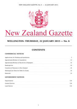 PDF (739 KB) - New Zealand Gazette