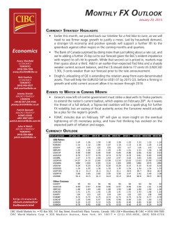 CIBC's Monthly FX Outlook