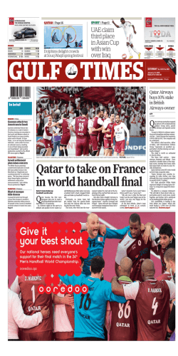 Qatar to take on France in world handball final