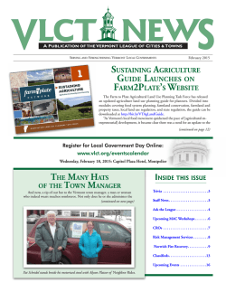 VLCT News 2015-02 - Vermont League of Cities and Towns