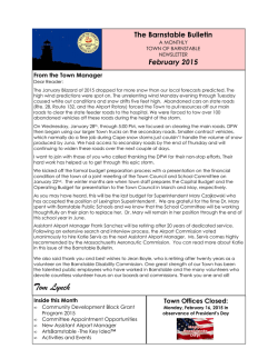 2015 February Barnstable Bulletin