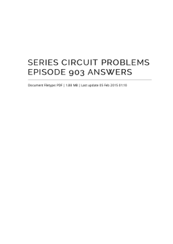 Series Circuit Problems Episode 903 Answers