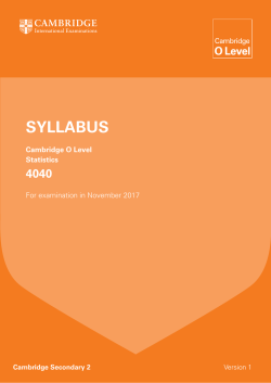 2017 Syllabus - Cambridge International Examinations