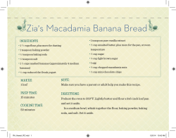 Zia,s Macadamia Banana Bread - Giada De Laurentiis`s Recipe for
