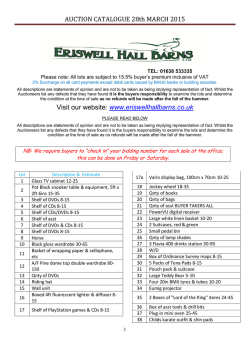 the catalogue - Eriswell Hall Barns