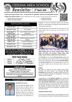 Newsletter - Ceduna Area School
