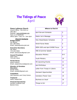Tidings Newsletter.pub - Peace Lutheran Church Dresser, WI