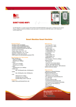 SIM7100E-MIFI SPEC