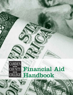 Financial Aid Handbook - Camden County College