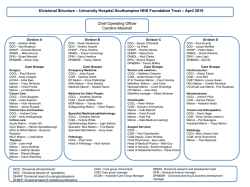 Divisional structure chart - University Hospital Southampton NHS