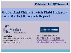 Global and China Stretch Plaid Industry 2015 Market Outlook Production Trend Opportunity