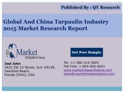 Global and China Tarpaulin Industry 2015 Market Outlook Production Trend Opportunity