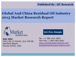 Global and China Residual Oil Industry 2015 Market Research Report
