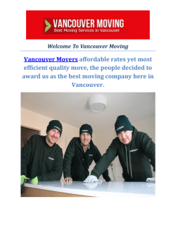 Most Trusted Vancouver Moving Company