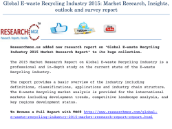 Global E-waste Recycling Industry 2015 Market Research Report