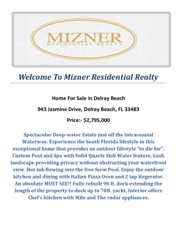  943 Jasmine Drive, Delray Beach, FL 33483 : Delray Beach Waterfront by Mizner Residential Realty