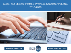 Global and Chinese Portable Premium Generator Market Size, Analysis, Share, Growth, Trends 2010-2020
