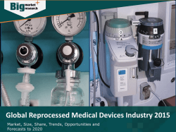 Global Reprocessed Medical Devices Industry 2015 Market Research Report