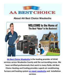 AA Best Choice Waukesha : AC Repair in Waukesha