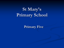 P5 Curriculum Meeting - St Mary`s Primary School, Granemore