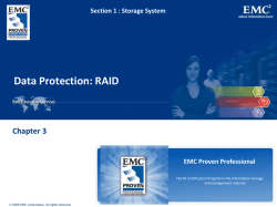 Chapter 3: Data Protection - RAID
