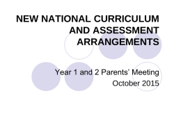 New National Curriculum and Assessment presentation
