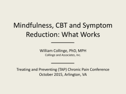 William Collinge - (TAP) Chronic Pain Conference