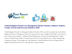 United Kingdom Wound Care Management Market Statistics, Industry Analysis, Trends, Growth And Forecast Outlook to 2020