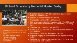 Richard D. Moriarty Memorial Hunter Derby