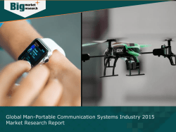 Global Man-Portable Communication Systems 2015 In Depth Market Research Report