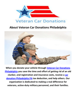 Veteran Car Donations Philadelphia (267-282-6735)